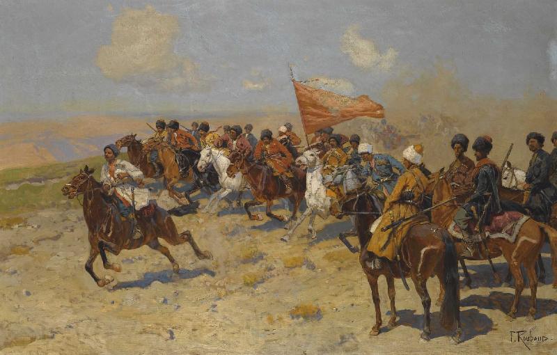 Franz Roubaud The Attack Spain oil painting art